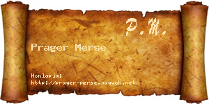 Prager Merse névjegykártya